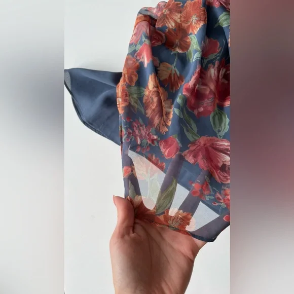 ❌ Sold ❌ Lauren Ashley Flowy Chiffon Long Skirt - Picture 6 of 7